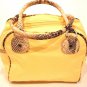 Guia Leather Small Tote Hand Bag Yellow Made in Italy