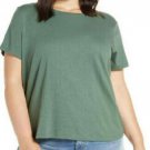 Eileen Fisher Plus Size Jersey Organic Linen Tee Nori ( 3X ) Eileen Fisher Plus Size Jersey Organic Linen Tee Nori ( 3X )