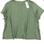 Eileen Fisher Plus Size Jersey Organic Linen Tee Nori ( 3X )