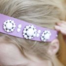 JUICY COUTURE Headband GEM & LEATHER Floral Jeweled ELASTIC Back LILAC Free Ship JUICY COUTURE Headband GEM & LEATHER Floral Jeweled ELASTIC Back LILAC Free Ship