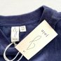 Joie Puff Sleeve Velvet Sweatshirt Navy ( L )