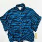 MICHAEL Michael Kors Camp Shirt Cover Up Zebra Blue ( S )