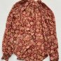 JOIE Floral Puff Long Sleeve Blouse Burgundy ( S )