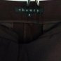 $235 THEORY Cropped Tailor PANTS Chromium BROWN Malene Stretch WOOL ( 2 )