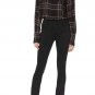 Paige Transcend Hoxton High Waist Chain Stirrup Ankle Peg Jeans Black ( 27 )