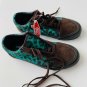 VANS X Stray Rats Green Leopard Old Skool Sneakers Brown ( 6.5 )