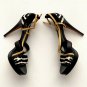 GUCCI Betty HIGH HEEL Platform SANDAL Italy ZEBRA Print ANKLE Strap ( 40 )