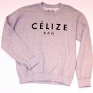 TRDMRK Fleece CELIZE BAG Print Cotton Sweatshirt Grey ( S )