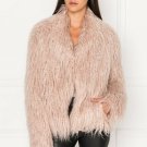 LAMARQUE Harika Faux Fur Oversize Jacket Pink ( XS )