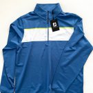 FootJoy Jersey Chest Stripe Chill-Out Golf Top Blue Marine ( M )