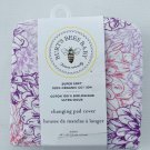 Burt's Bees Baby Changing Pad Cover 100% Organic Cotton Floral 16" x 32"
