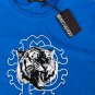 Roberto Cavalli HST618 Tiger Graphic Tee Bluette ( L )