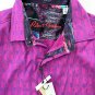 Robert Graham Short Sleeve Classic Fit Shirt Purple Fuchsia ( XS )