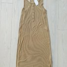 Splendid Raven Henley Rib Racer Knit Tank Dress Beige ( M )