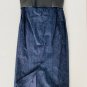 $1.2K CHRISTOPHER KANE Denim SNAKE Print Tube Leather Wide Belt Dress ( 6 )
