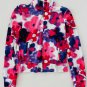 Juicy Couture Mock Neck All Over Floral Zip Jacket Top ( XS )