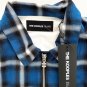 The Kooples Jeans Zip Up Short Sleeve Check Shirt Blue ( S )