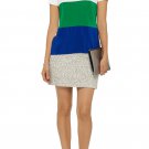 BAILEY 44 Pentomino PANELED Silk-Crepe STRETCH Jersey Striped Top ( S ) BAILEY 44 Pentomino PANELED Silk-Crepe STRETCH Jersey Striped Top ( S )