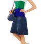 BAILEY 44 Pentomino PANELED Silk-Crepe STRETCH Jersey Striped Top ( S )
