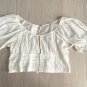Free People Heartstrings Lace Crop Top White ( L )