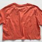 French Connection Lace Crop Tee Papaya Punch Orange ( L )