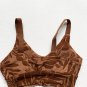 Offline by Aerie Brown Floral Bra Top ( S )