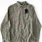 JOE'S Soleman Linen Blend Button Up Shirt Light Green ( S )