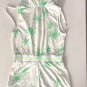 Juicy Couture Hooded Terry Palm Tree Romper Surf Green / White ( L )