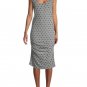 Monrow Shirred Polka Stars Dress Granite ( S )