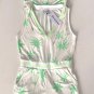 Juicy Couture Hooded Terry Palm Tree Romper Surf Green / White ( M )