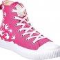 MCQ ALEXANDER MCQUEEN Swallow Canvas Vulc High-Top Sneaker Shoe Acid Pink (39)