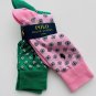 Polo Ralph Lauren Set of 2 Print Socks Pink / Green