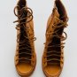 Free People X Jeffrey Campbell Palermo Lace Up Leather Booties ( 7.5 )