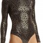Commando BDS203 Turtleneck Leopard Bodysuit Black / Gold ( M )