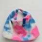 Adidas HK0141 Fleece Tie-Dye Cotton Candy Shoulder Zip Bag Blue/Pink