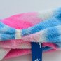 Adidas HK0141 Fleece Tie-Dye Cotton Candy Shoulder Zip Bag Blue/Pink
