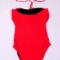 GOTTEX Flame Red Swimsuit Bathing Suit EMBELLISHED Sequin Petals ( 8 )