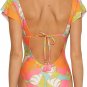Trina Turk Playa De Flor Flutter Sleeve Swimsuit Floral ( 6 )