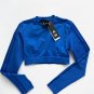 Adidas x Ivy Park HD5376 Long Sleeve Crop Top Glory Blue ( L )