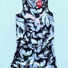 Puma Girls Floral Racerback Romper Black / White XL ( 14-16 ) Puma Girls Floral Racerback Romper Black / White XL ( 14-16 )