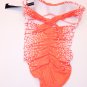 CARMEN MARC VALVO Bandeau Swimsuit Sunset Coral ( 6 )