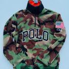 Polo Ralph Lauren Polar Fleece Logo Camo 3/4 Zip Flag Patch Sweatshirt ( S ) Polo Ralph Lauren Polar Fleece Logo Camo 3/4 Zip Flag Patch Sweatshirt ( S )