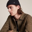 ALLSAINTS Wool Blend Rib Beanie Hat Black Small ALLSAINTS Wool Blend Rib Beanie Hat Black Small