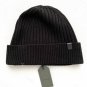 ALLSAINTS Wool Blend Rib Beanie Hat Black Small