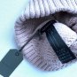 ALLSAINTS Travelling Rib Cuff Patch Beanie Hat Blush