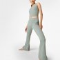 Sweaty Betty Storm Blue Ankle-Slit 30'' Flare Pants Green ( S )