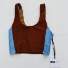Beach Riot Rib Crop Bra Top Brown Blue ( XS )