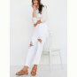 AGOLDE 90's Organic Denim Rip Destroyed Jeans Vanish White ( 26 )