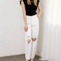 AGOLDE 90's Organic Denim Rip Destroyed Jeans Vanish White ( 26 )
