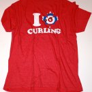 BODY RAGS Vintage Sport PRINT T-Shirt I LOVE CURLING Leaf RED ( XL ) BODY RAGS Vintage Sport PRINT T-Shirt I LOVE CURLING Leaf RED ( XL )